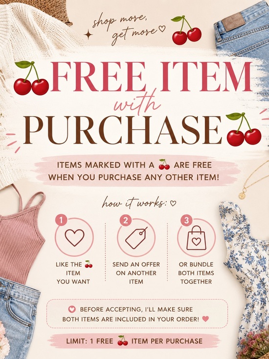 Other - Free Item With Purchase Promotional Graphic - Pink & Cream